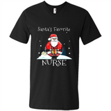 Funny Christmas Nurse Shirt, Santa_s Favorite Nurse - Men's V-Neck