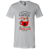 I Just Want To Drink Coffee And Watch Hallmark Christmas Movies All Day MERCHCUTE - Canvas Unisex V-Neck