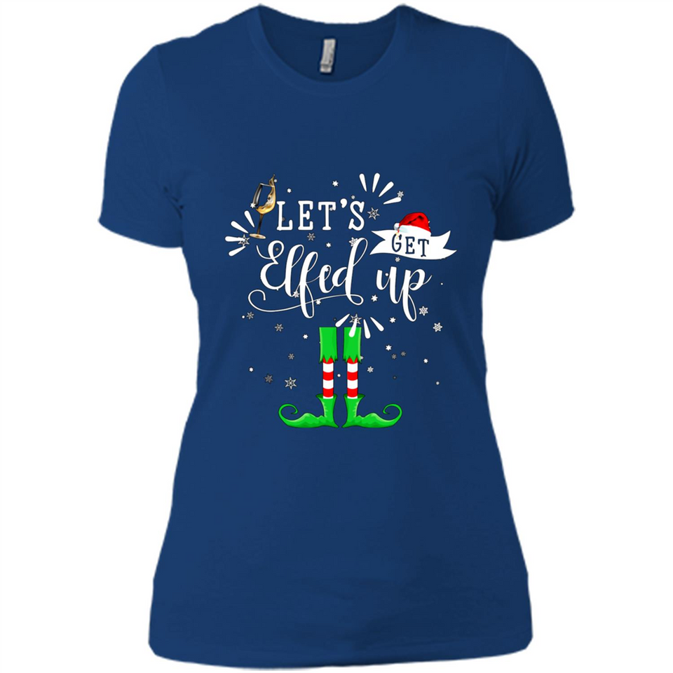 Let's Get Elfed Up Funny Drinking Wine Christmas Elf PINGPONG