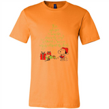 Snoopy Merry Christmas with Christmas tree T-Shirt - Canvas Unisex T-Shirt