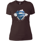 Detroit Lions And Superman Fans - Ladies' Boyfriend T-Shirt