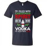 Christmas Gift Shirt Christmas Spirit Vodka Santa - Men's V-Neck