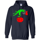 Christmas The Grinch Hand Holding Apple Ornament sweater - Hoodie