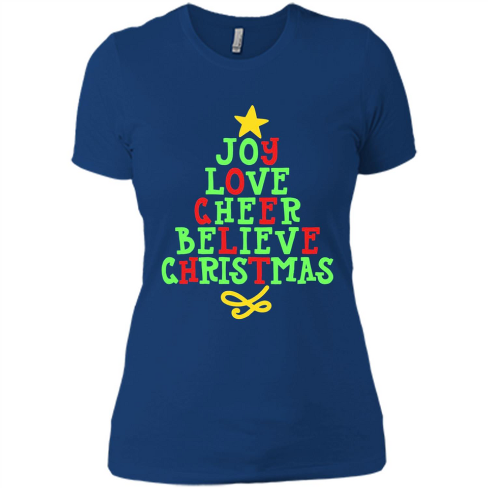 Joy Love Cheer Believe Christmas Tree
