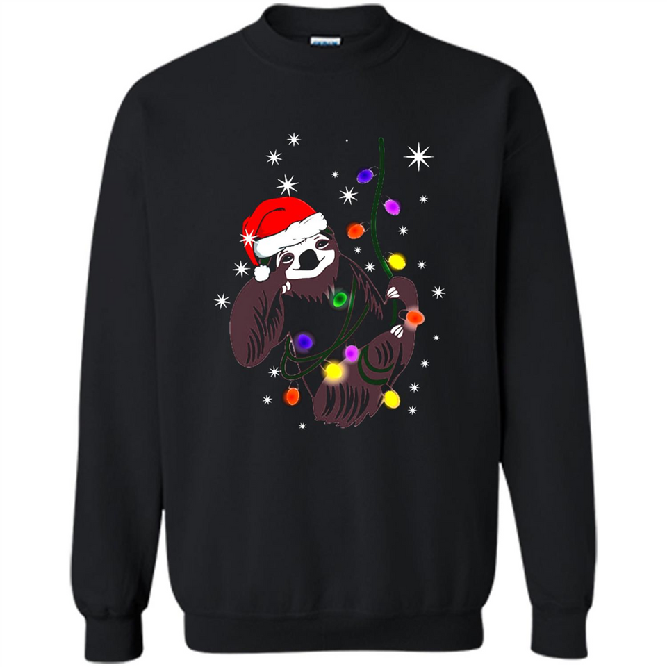 Cute Christmas Choloepus Sloth Santa Led Light Mug - Sweatshirt