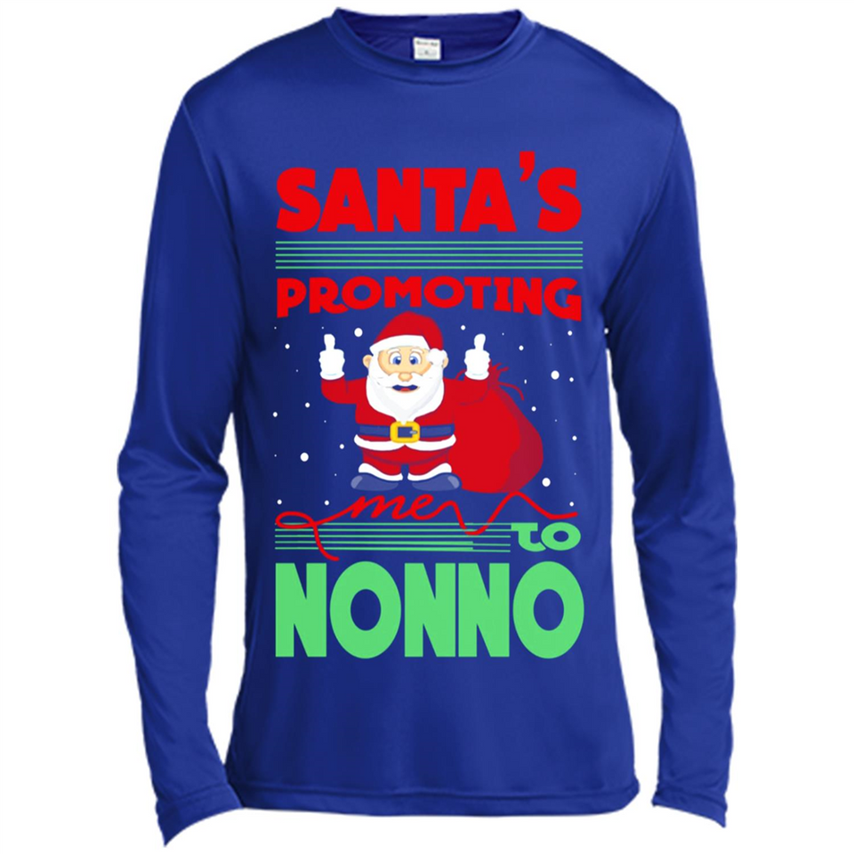 Santa's Promoting Me To Nonno - Canvas Long Sleeve T-Shirt