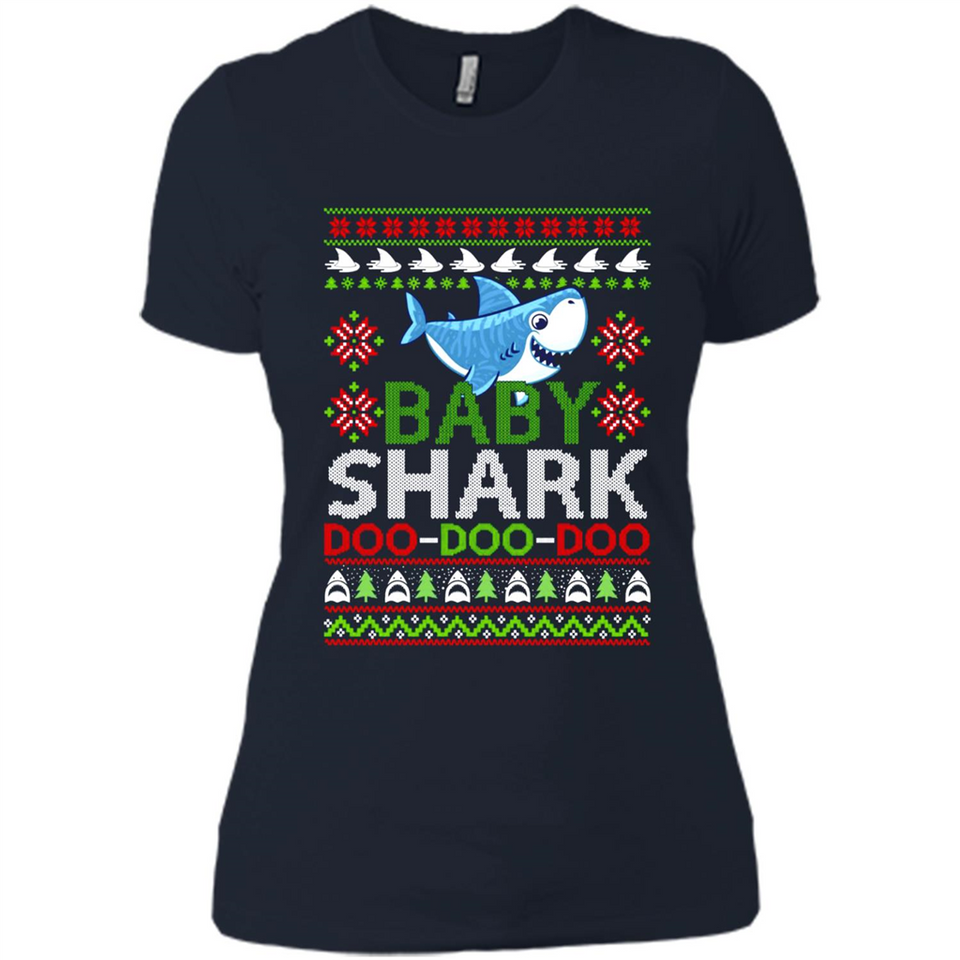 Baby shark Doo Doo Doo Christmas - Ladies' Boyfriend T-Shirt