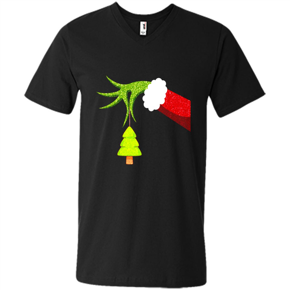 Funny Grinch Hand Holding Christmas Tree Ornament Christmas PING PONG