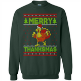 Merry Thankmas Ugly Xmas Thanksgiving Turkey Sweatshirt - Sweatshirt