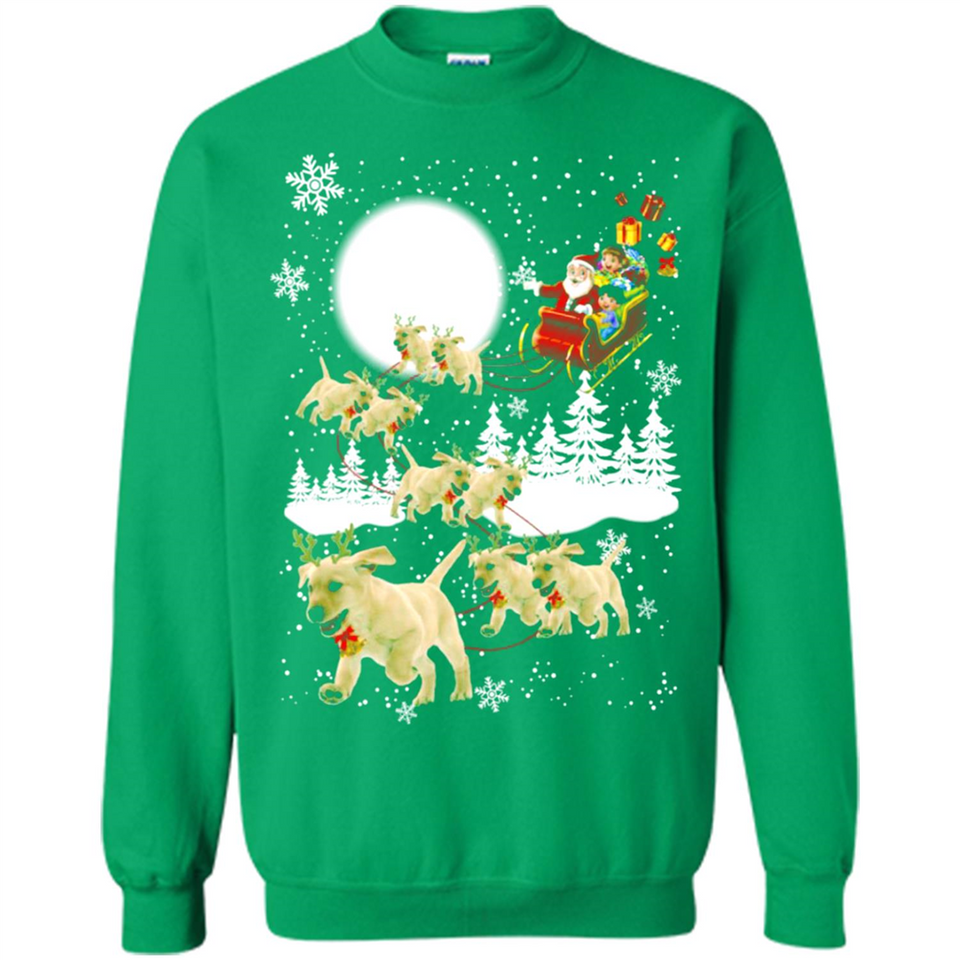 Christmas Santa Golden Retriever Sleigh For Labrador Retriever
