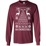 Oh Chemistry Tree Ugly Christmas Sweater - Long Sleeve T-Shirt
