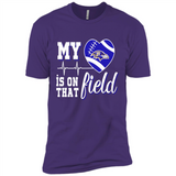 Baltimore Ravens Football My Heart is on that Field - Premium Short Sleeve T-Shirt