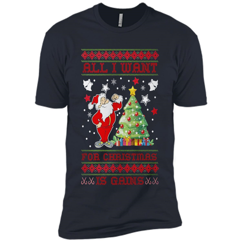 All I Want For Christmas Is Gains Christmas Tree Santa Claus