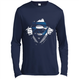 Carolina Panthers And Superman Fans - Canvas Long Sleeve T-Shirt