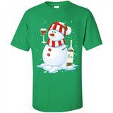 Cute Snowman drink Red Wine Christmas - Shirt