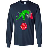 GRINCH HAND HOLDING BOSTON RED SOX GLITTER CHRISTMAS PINGPONG