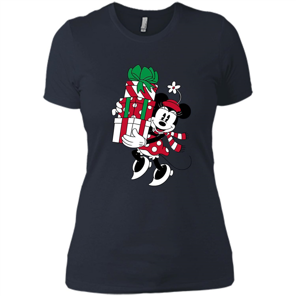 Disney Minnie Mouse Christmas Gift Sweatshirt - Ladies' Boyfriend T-Shirt