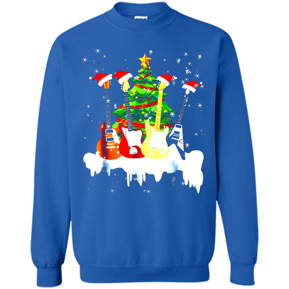 Santa Hat Electric Guitar Classical Guitar Christmas shirt Ladies' Boyfriend