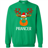 Prancer Reindeer Santa Claus Funny Xmas Holiday T-Shirt - Sweatshirt