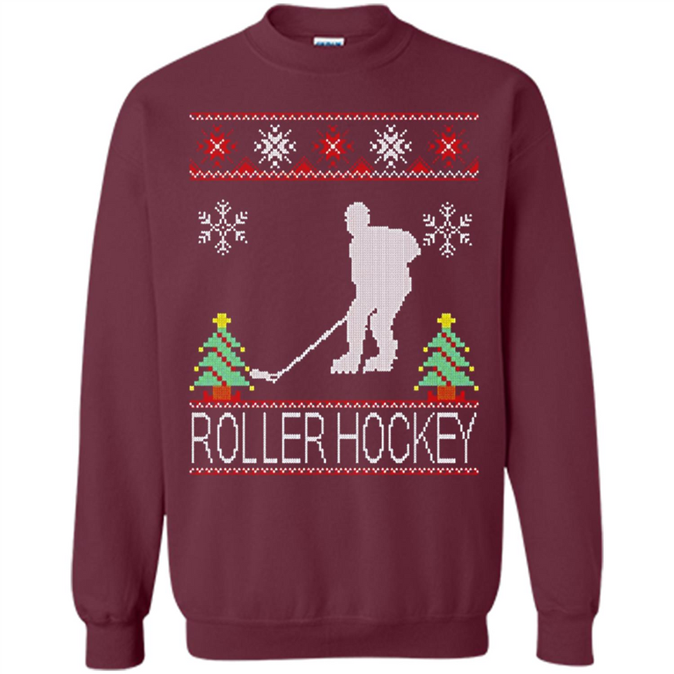 roller hockey Christmas ugly