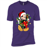 Disney Mickey Mouse Christmas Lights Sweatshirt - Premium Short Sleeve T-Shirt