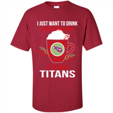 I Just Want To Drink Hot Chocolate & Watch Tennessee Titans Ugly Christmas Sweater PINGPONG