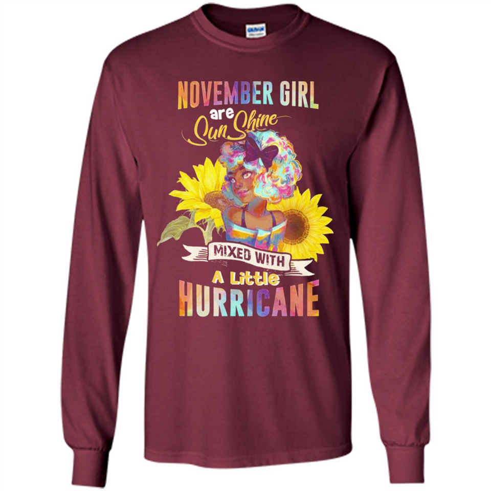November Girls Sunflower - Long Sleeve T-Shirt