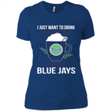 I Just Want To Drink Hot Chocolate & Watch Toronto Blue Jays Ugly Christmas Sweater PINGPONG