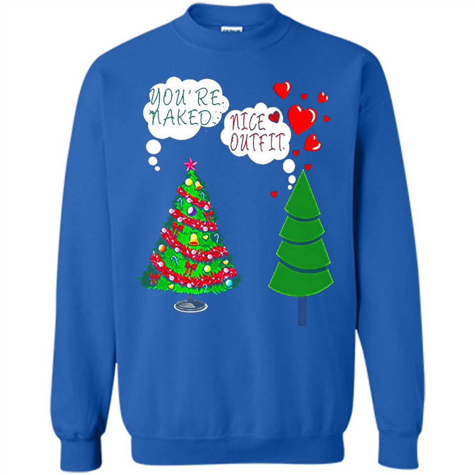 Fir Loves Christmas Tree Funny Undecorated Joke - Sweatshirt
