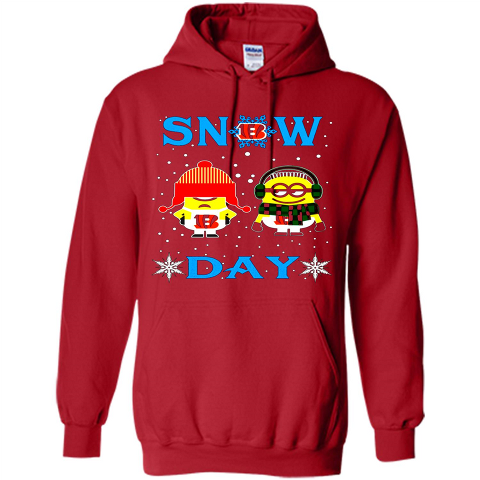 Snow Day Shirt For Cincinnati Bengals Vs Minion Fans pingpong