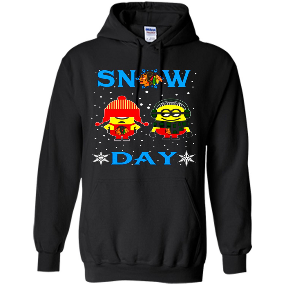 Snow Day Shirt For Chicago Blackhawks Vs Minion Fans pingpong