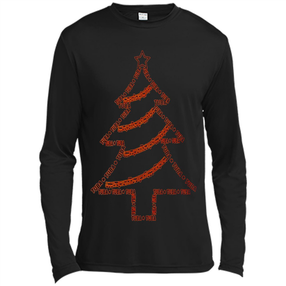 Tuba Text Christmas Tree Musical Instrument Holiday Shirt