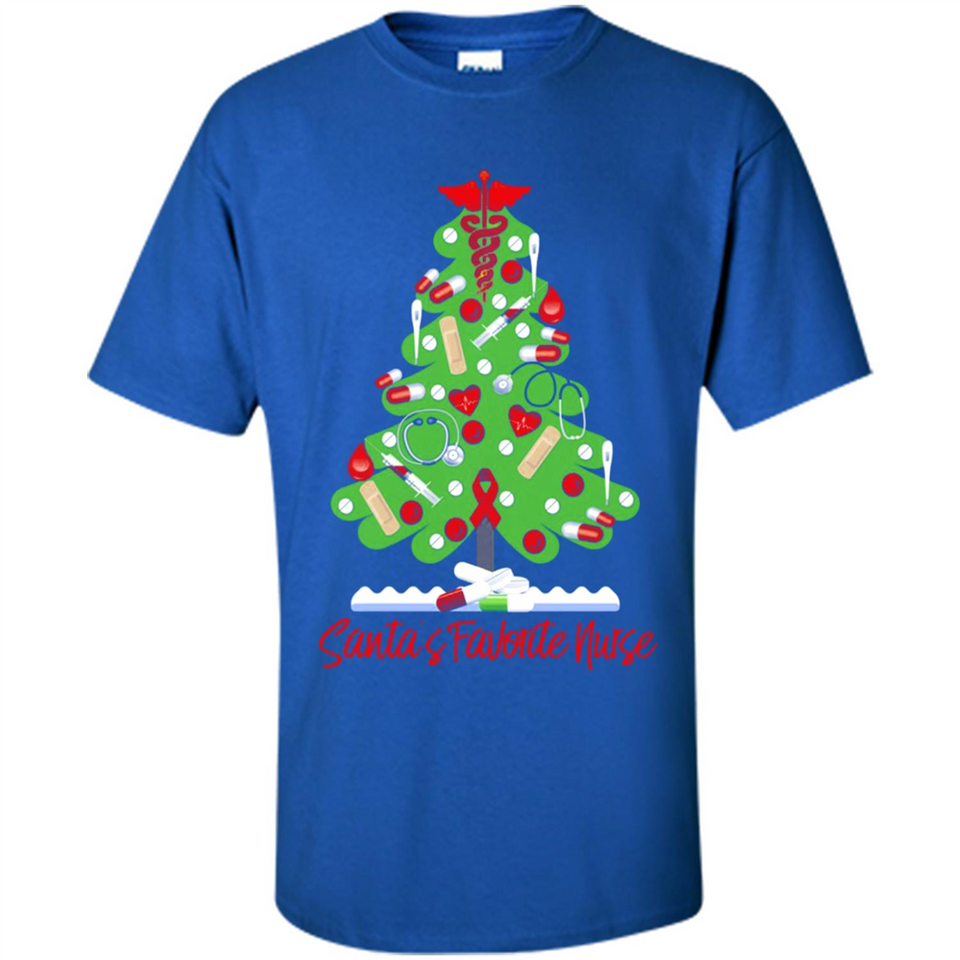 Santa's Favorite Nurse Christmas Tee