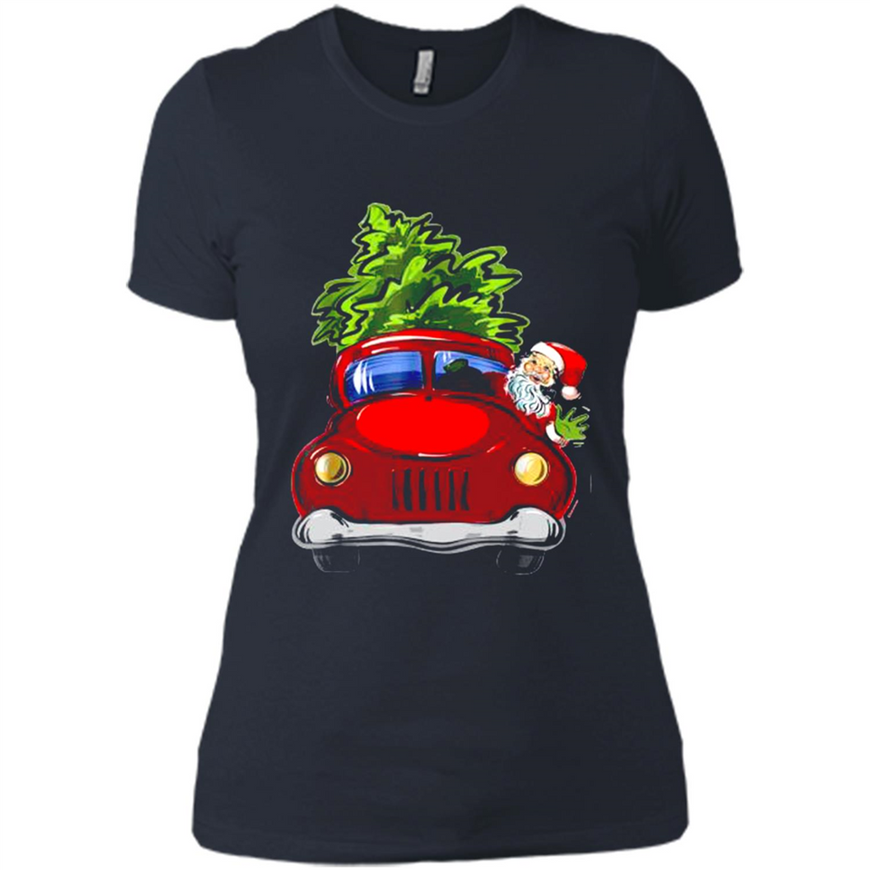 Vintage Santa red Truck Christmas Tree PINGPONG