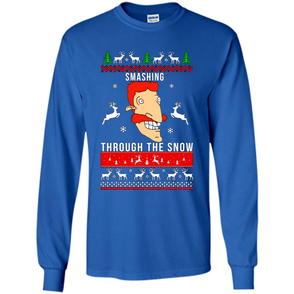 Nigel Thornberry Smashing through the snow Christmas sweatshirt PINGPONG