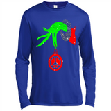 Christmas The Grinch Hand Holding Hippie Ornament - Canvas Long Sleeve T-Shirt