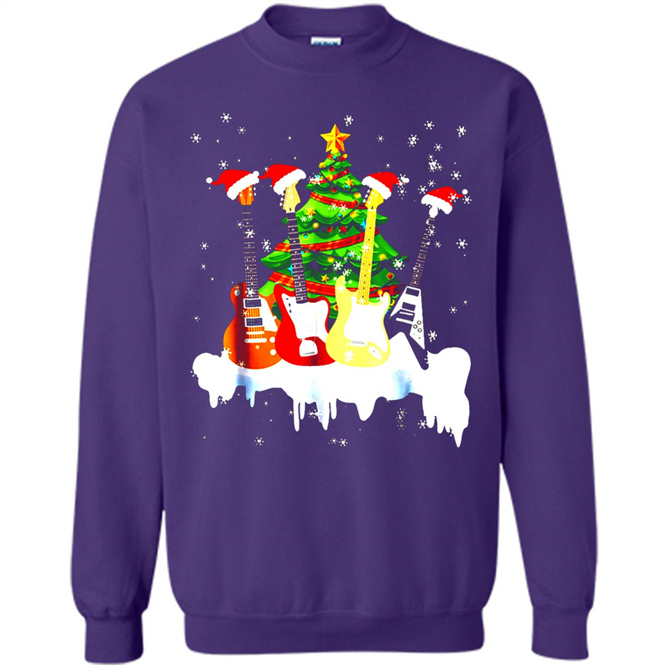 Santa Hat Electric Guitar Classical Guitar Christmas shirt Ladies' Boyfriend