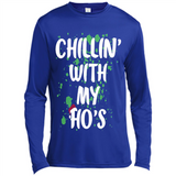 Chillin With My Ho's Funny Christmas - Canvas Long Sleeve T-Shirt