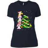 Pigs Christmas T Shirt PINGPONG - Ladies' Boyfriend T-Shirt