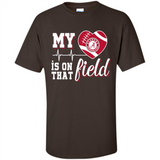 Alabama Crimson Football My Heart is on that Field - Shirt