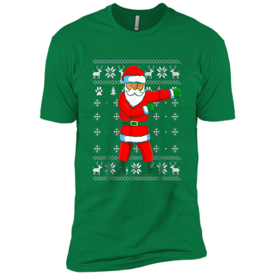 Flossing Santa Christmas Ugly Sweater Style Pajama Xmas Gift - Premium Short Sleeve T-Shirt