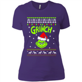 The Grinch Face Christmas - Ladies' Boyfriend T-Shirt