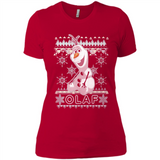 Olaf frozen ugly christmas sweater - Ladies' Boyfriend T-Shirt