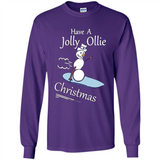 Snowman Snowboarder Tshirt Have Jolly Ollie Christmas