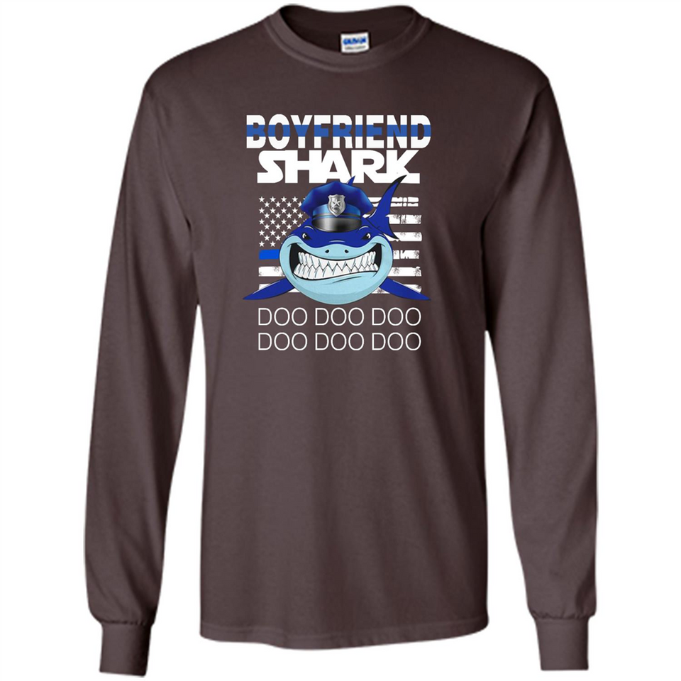 Police boyfriend Shark Blue Line Tee