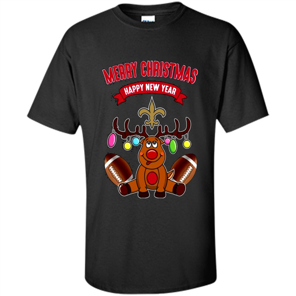 New Orleans Saints NFL Reindeer Funny Merry Christmas And Happy New Year