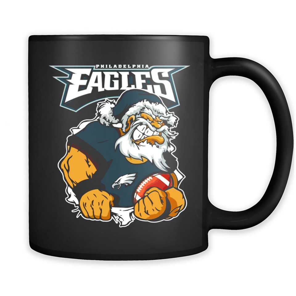 Grumpy Santa Claus Philadelphia Eagles Football Team PINGPONG