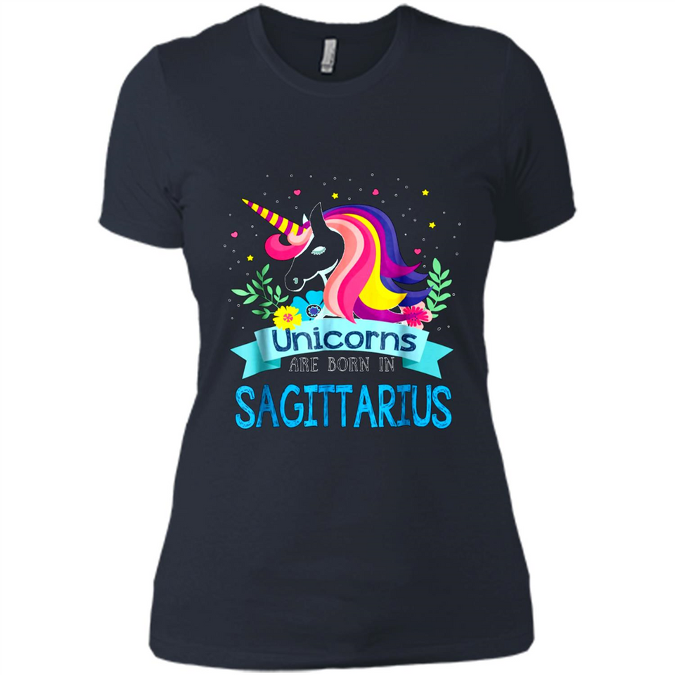 Unicorns are born in Sagittarius Birthday Rainbow Custom Ultra Cotton