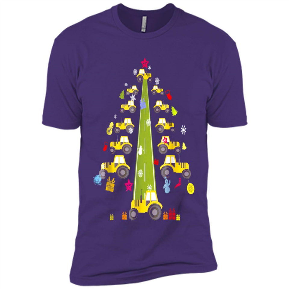Tractor Car Christmas Tree T-shirt For Drivers