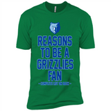 Reasons to be a Memphis Grizzlies Fan Complete List on Back - Premium Short Sleeve T-Shirt